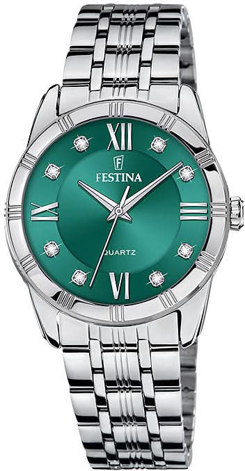 Festina Mademoiselle F16940/F Women's Watch • Stainless Steel • Crystals