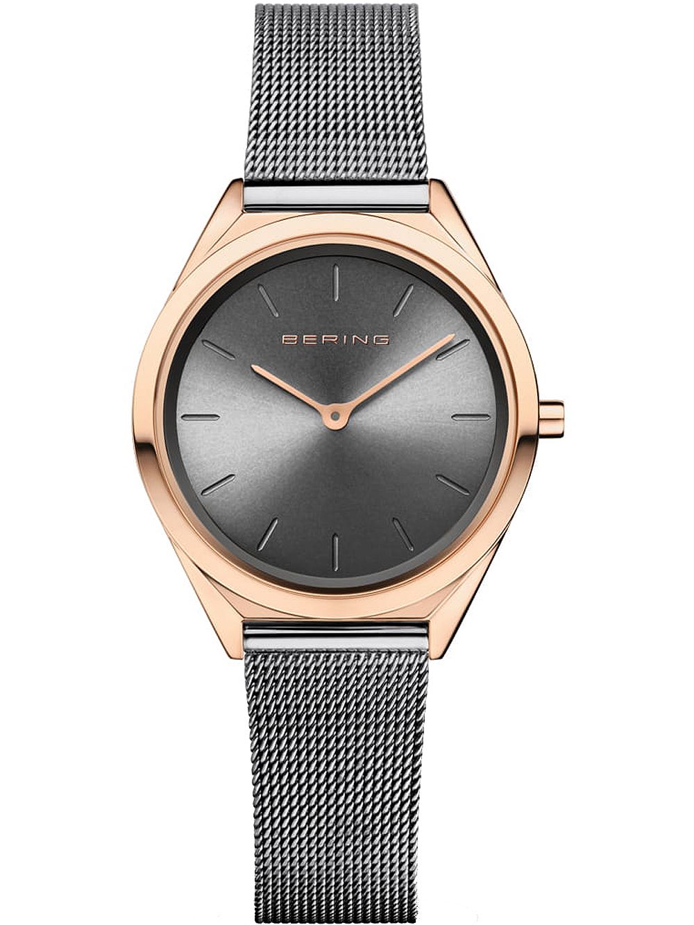 Bering Ultra Slim 17031-369 Damen Armbanduhr Roségold • Saphirglas • Milanaise-Armband