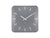 Karlsson Sucinto Dome Square KA6085GY Wanduhr Grau • Sweep-Uhrwerk • Gewölbte Glaskuppel
