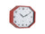 Karlsson Modern Factory Octagon KA6067RD Wecker Ockerrot • Geräuschloses Sweep-Uhrwerk • Retro-Design