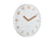 Karlsson Amena KA6083WH Wanduhr Weiß • Sweep-Uhrwerk • Holzfarbene Ziffern