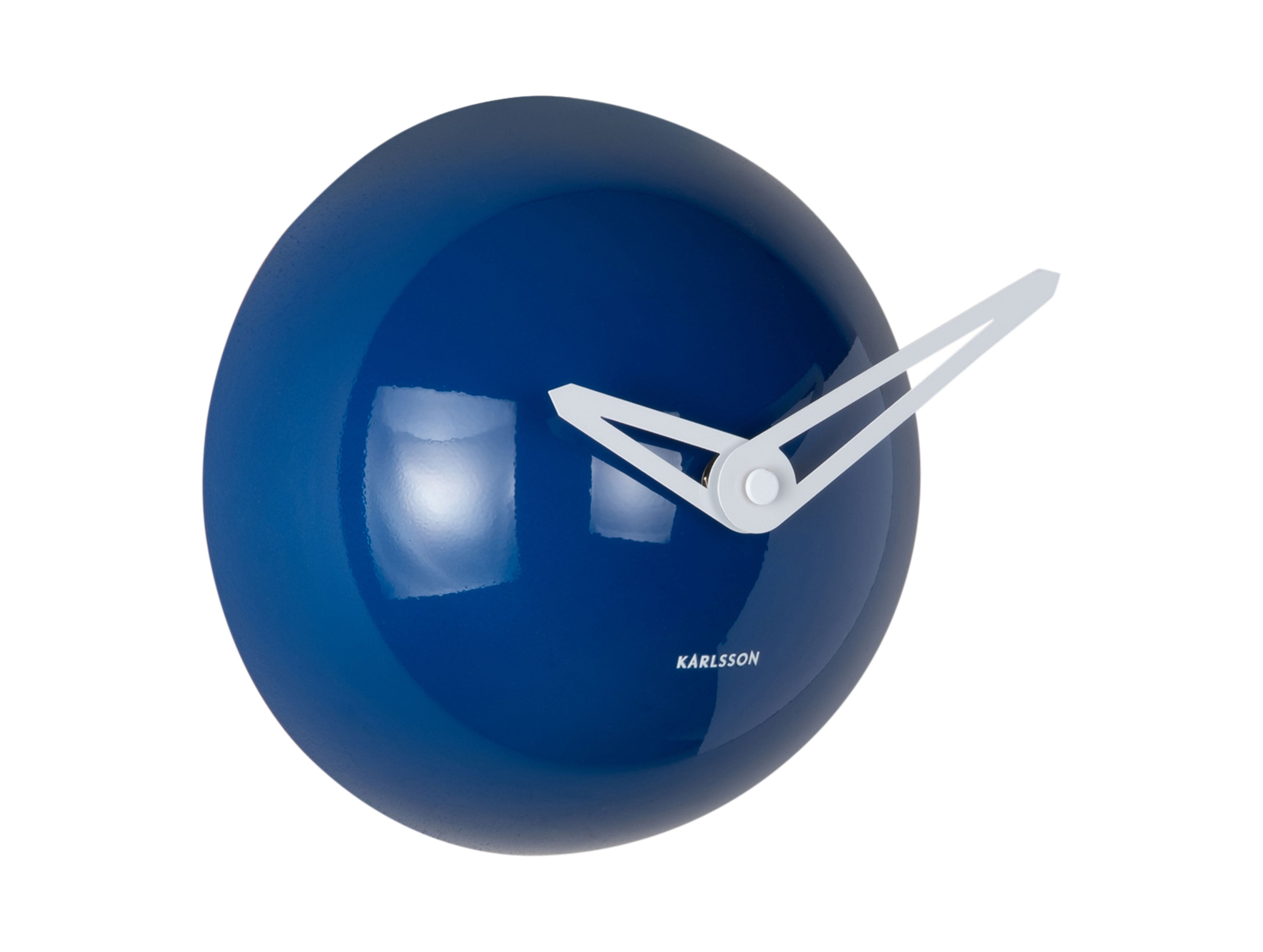 Karlsson Cool Retro Cap KA6119BL Wanduhr Kobaltblau • Sweep-Uhrwerk • Retro-Design