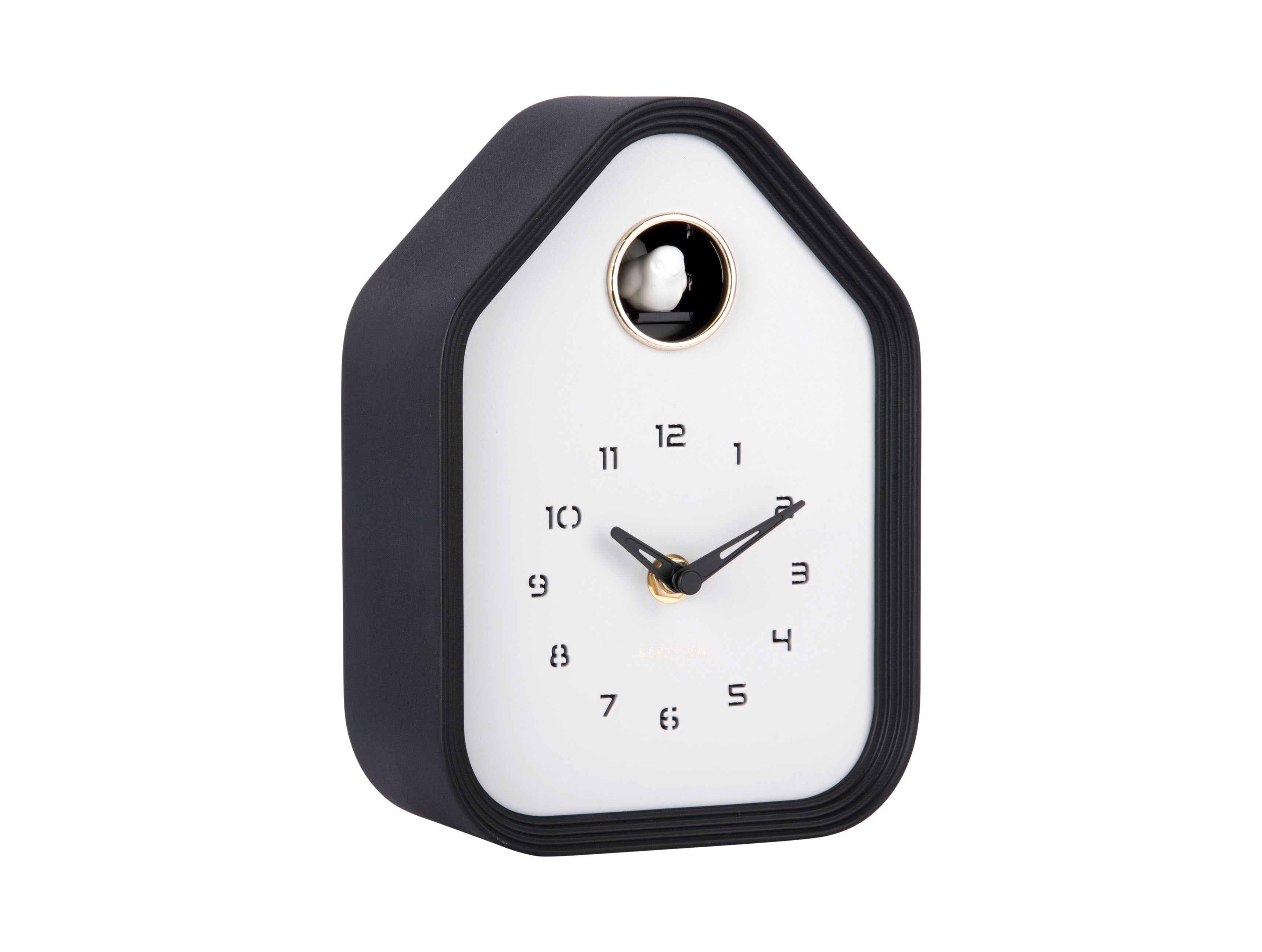 Karlsson Reina Cuckoo KA6121BK Wanduhr Schwarz • Kuckucksruf • Tisch- und Wanduhr