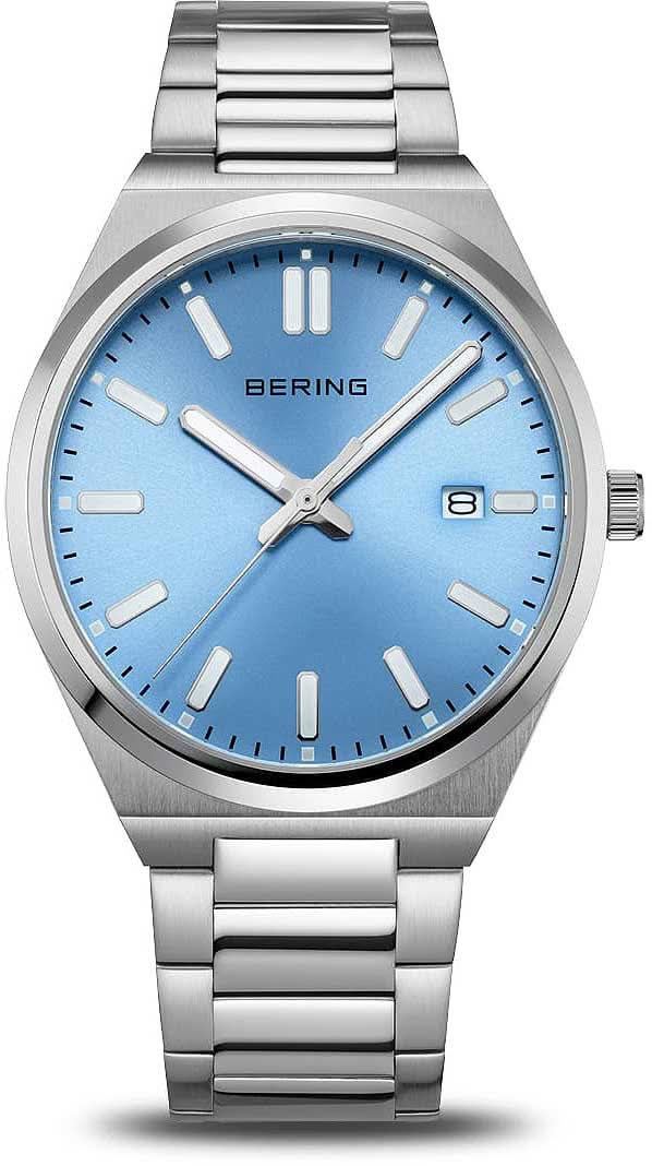 Bering Classic 17639-707 Men's Watch • Scratch-Resistant Sapphire Crystal • Blue Sunray Dial