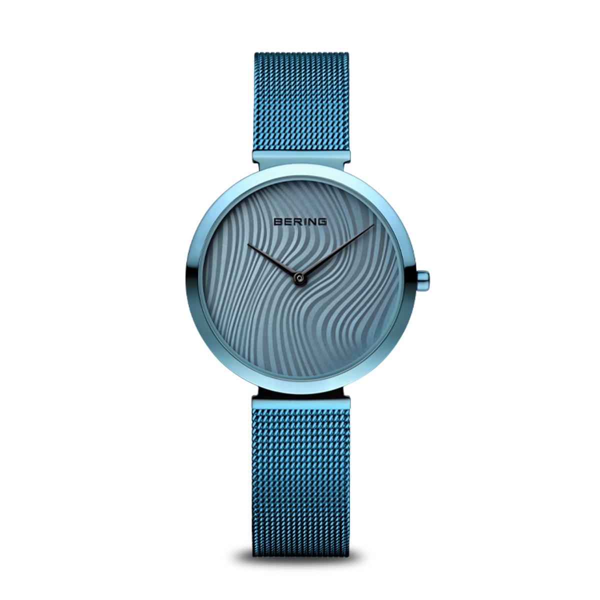 Bering Charity 18132-Charity2 Damen Armbanduhr Blau • Saphirglas • Milanaise-Armband