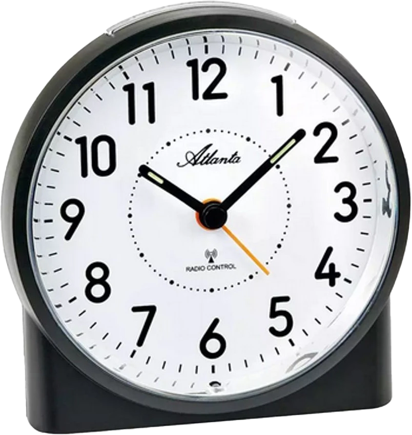 Atlanta Analog Radio Alarm Clock 11.5 cm Plastic • Radio-controlled time setting • Crescendo alarm