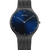 Bering Armbanduhr mit dunkelblauem Zifferblatt und dunkelgrauem Milanaise-Armband