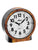 Atlanta Silent Quartz Table Alarm Clock 10.5x9x3.8cm Plastic • Silent Sweep Second Hand • Snooze & Light