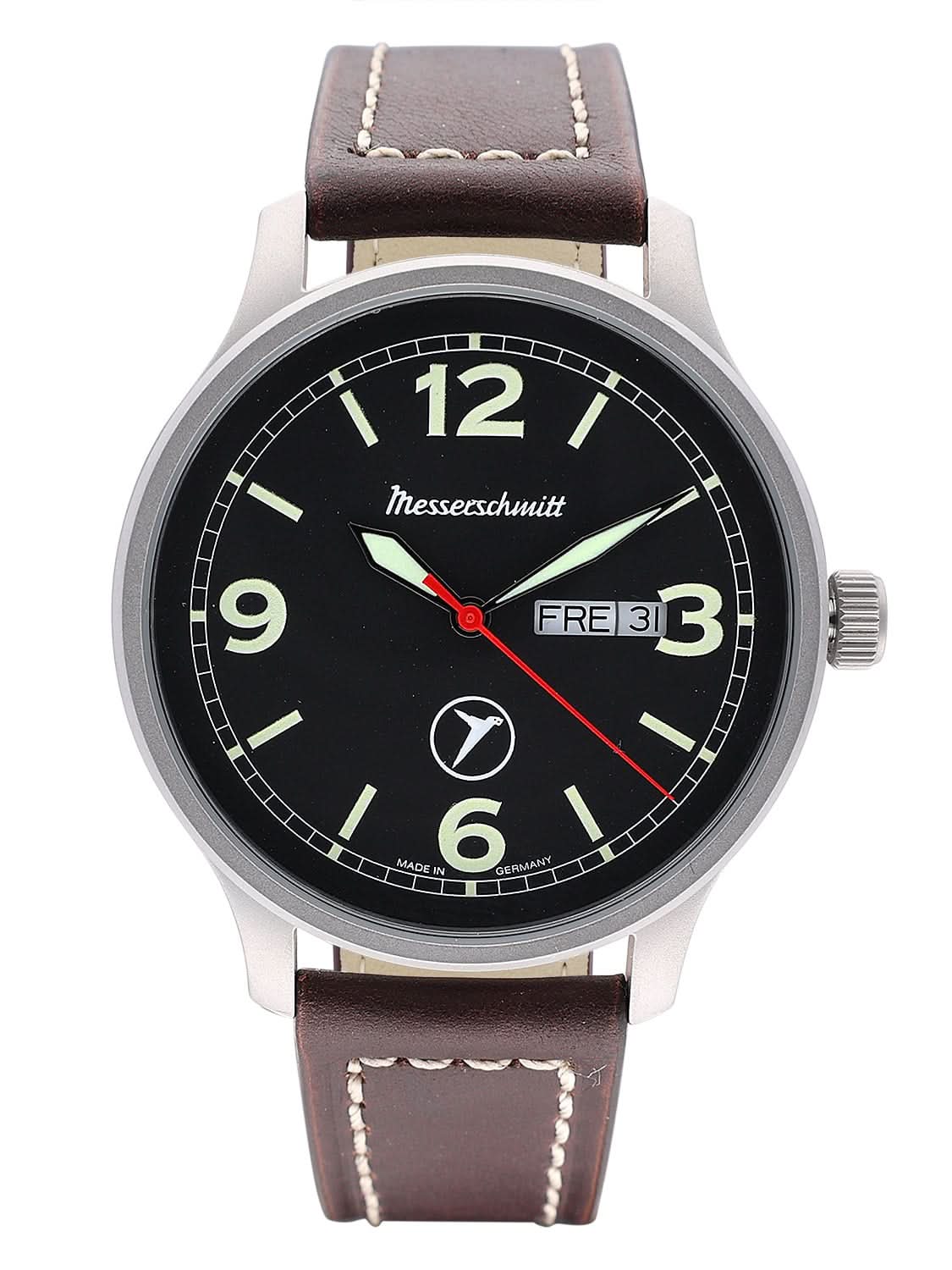 Messerschmitt Flieger ME-6332-DD1 Men's Watch • Made in Germany • Day-Date
