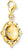 Charm Pendant Colorful 3D Globe - 750 Yellow Gold Plating