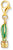 Charm Pendant 3D Cactus - 750 Yellow Gold Plating