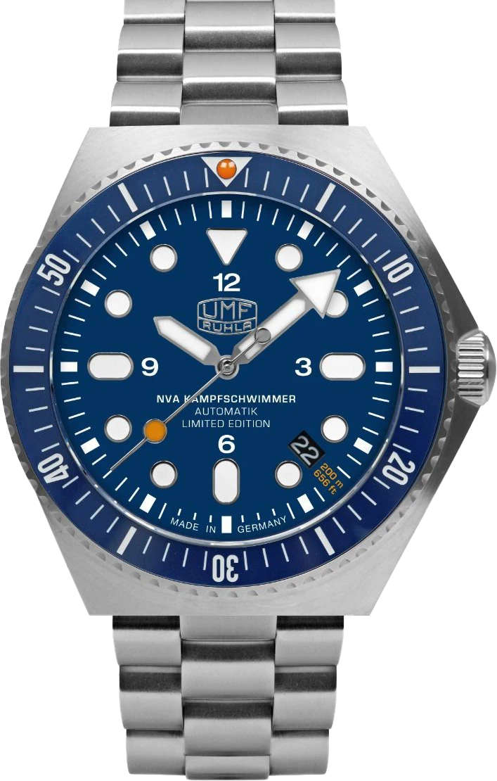 UMF Ruhla NVA Combat Diver 1928M-3 Men's Watch • Made in Germany • Sapphire Crystal