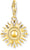 Charm Pendant Colorful 3D Sun - 750 Yellow Gold Plating