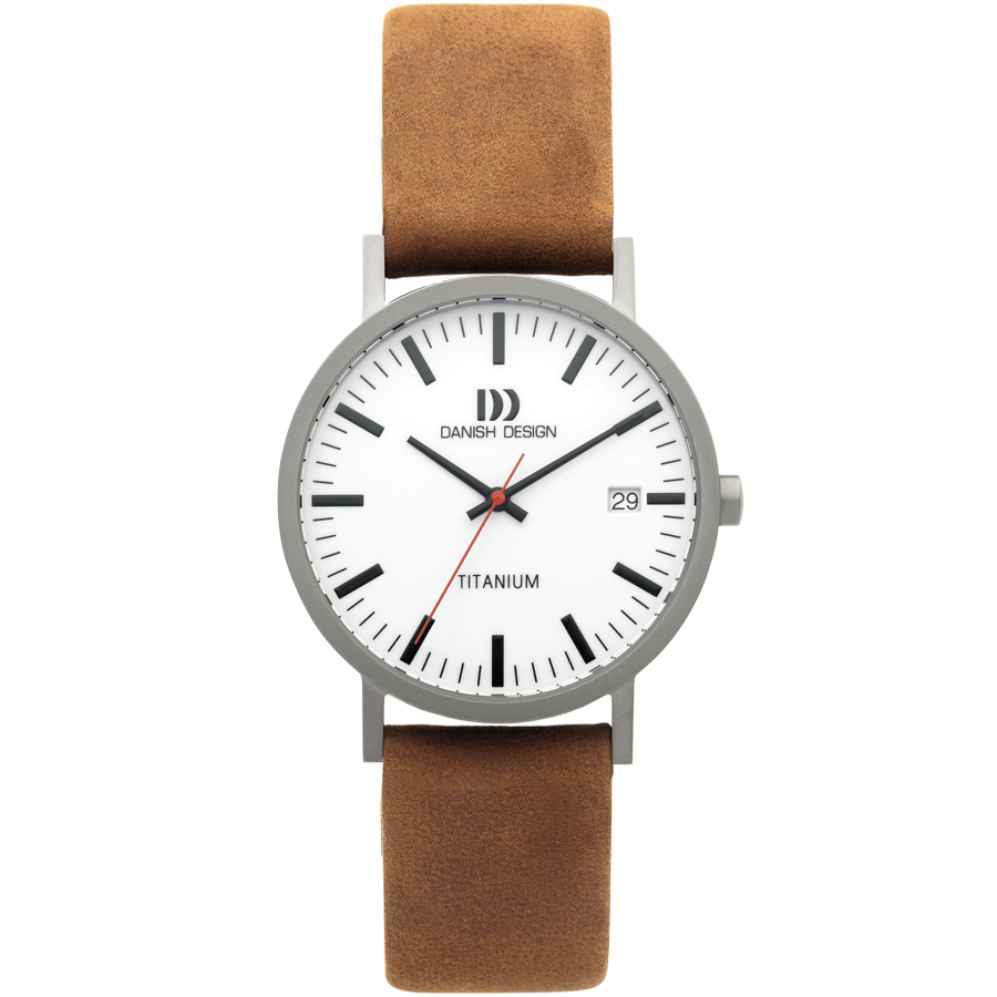 Danish Design Gløbe IQ31Q199 Rhine Medium Armbanduhr Weiß • Titangehäuse • Mineraluhrglas