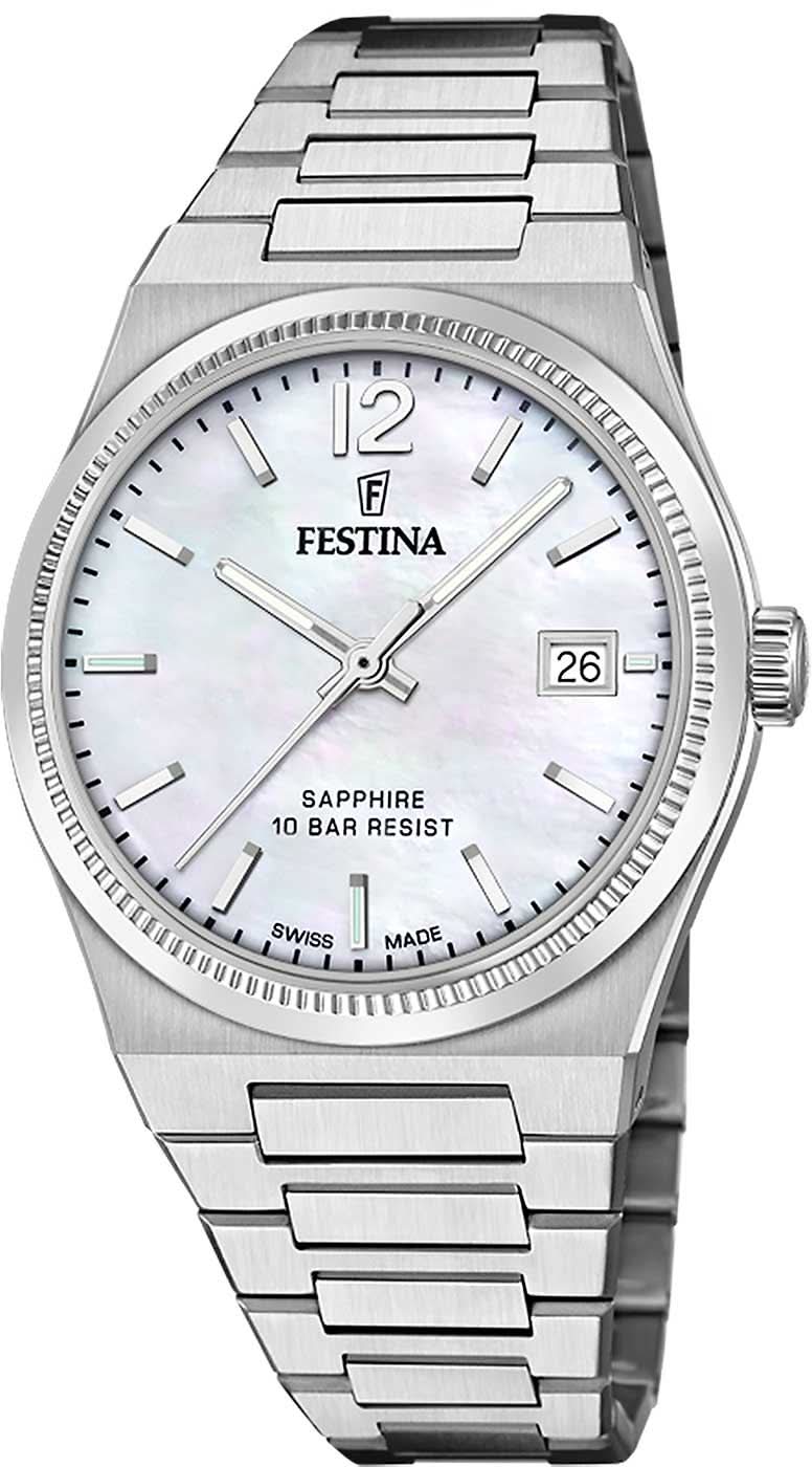 Festina Swiss Made F20035/1 Women's Watch • Sapphire Crystal • 10 ATM