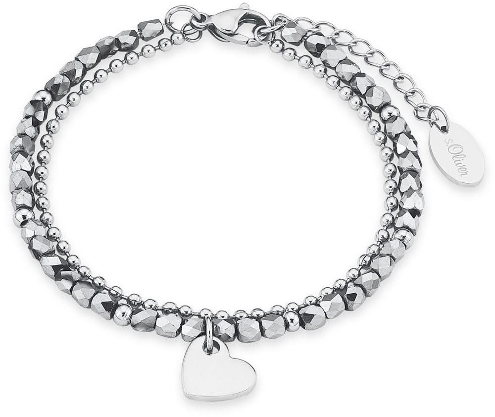 Double-row pearl bracelet with heart - s.Oliver Jewelry Model: 2018344