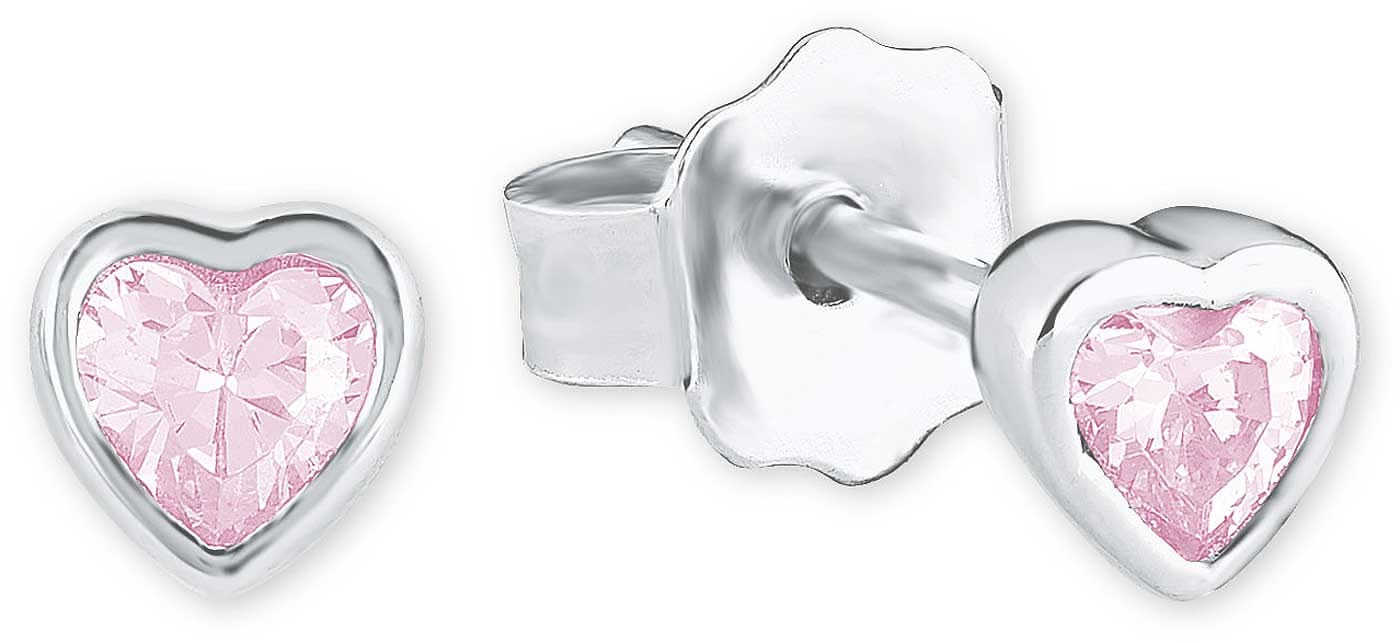 Princess Lillifee 2021046 Heart Stud Earrings with a Stone