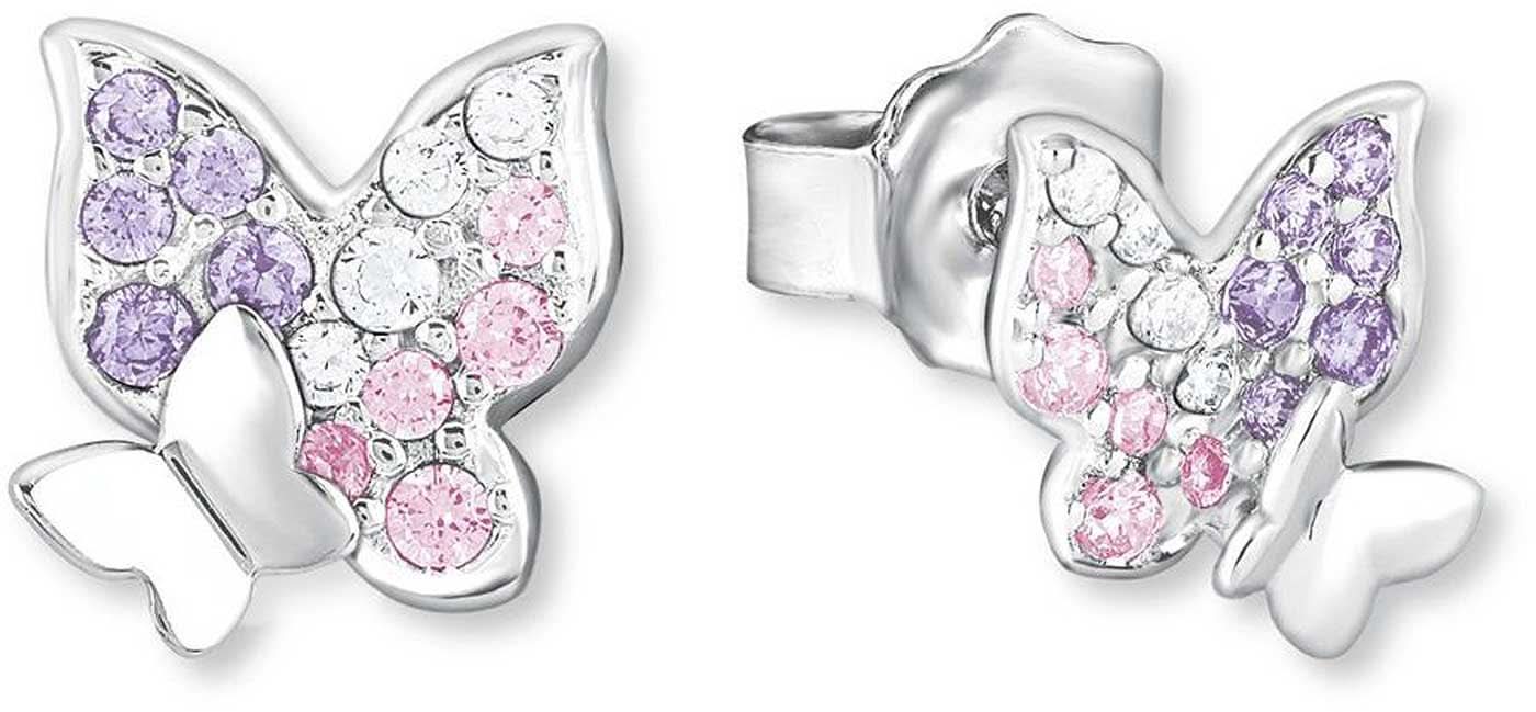 Princess Lillifee 2021063 Butterfly Stud Earrings with Stones