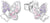 Princess Lillifee 2021063 Butterfly Stud Earrings with Stones