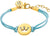 Princess Lillifee 2034003 Textile Bracelet with Gilded Stainless Steel Crown