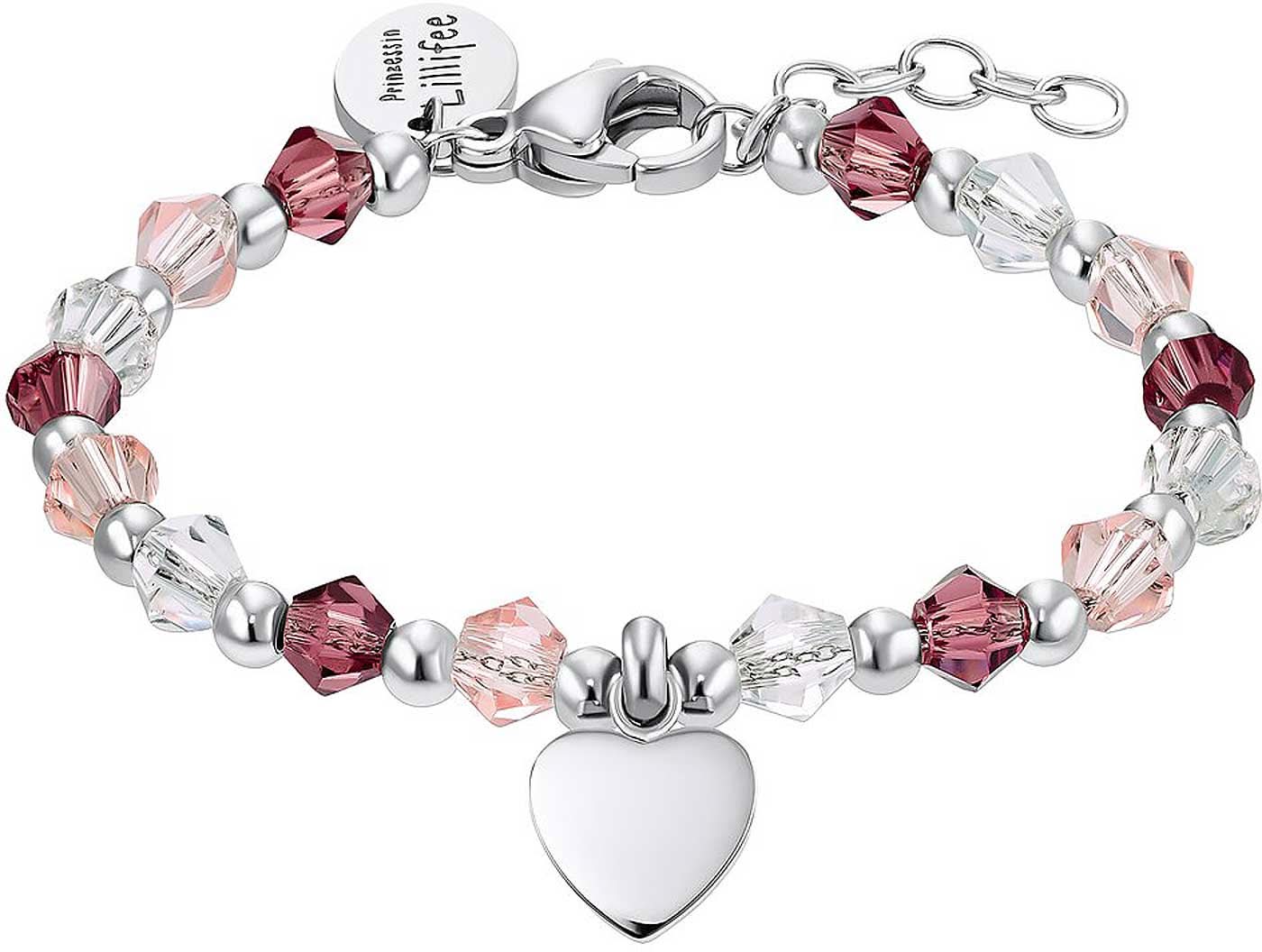 Princess Lillifee 2034005 Bracelet with Heart Pendant and Glass Stones