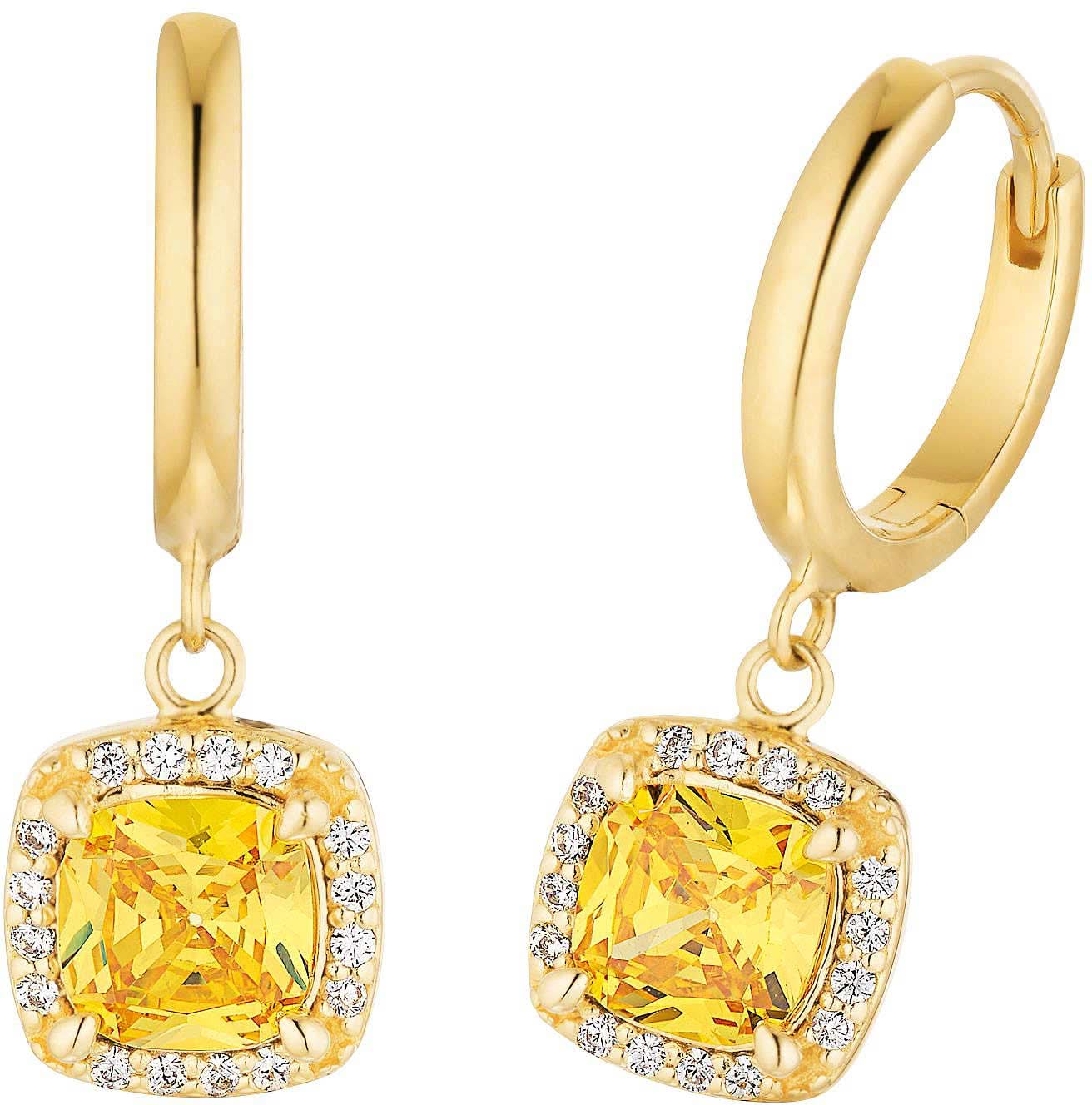 Hoop earrings with stone pendant - s.Oliver Jewelry Model: 2037831