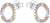 Circular Stud Earrings with Colorful Stones, s.Oliver, Model 2037841