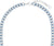 Curb chain necklace with blue enamel, s.Oliver, Model 2037972