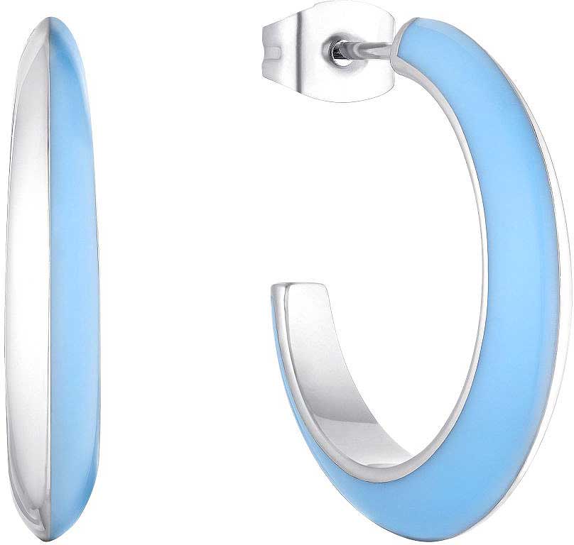 Creoles with blue enamel - s.Oliver Jewelry Model: 2037974