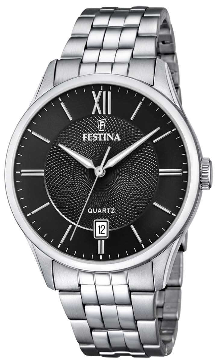 Festina Classics F20425/3 Men's Watch • Black Dial • High-Quality Stainless Steel