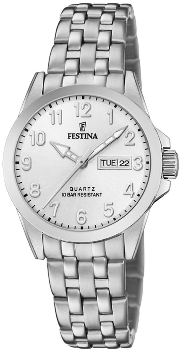 Festina Classics F20455/1 Women's Watch • Elegant Stainless Steel Design • 10 ATM Water Resistant
