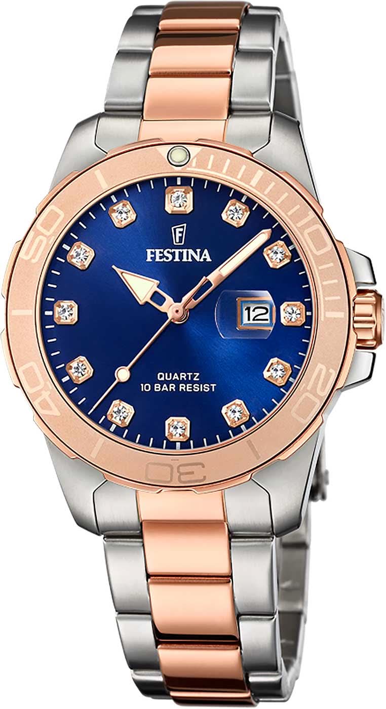 Festina Boyfriend F20505/3 Women's Watch • Stainless Steel • 10 ATM