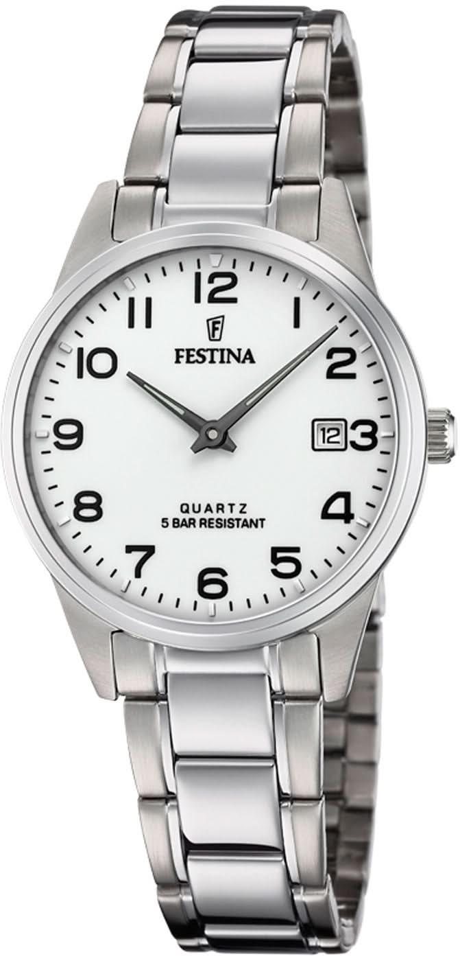 Festina Classic F20509/1 Women's Watch • Stainless Steel Design • Quartz Movement