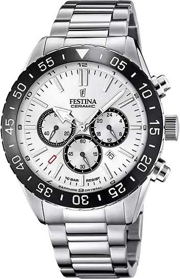 Festina Ceramic F20575/1 Men's Watch • Sapphire Crystal • Chronograph