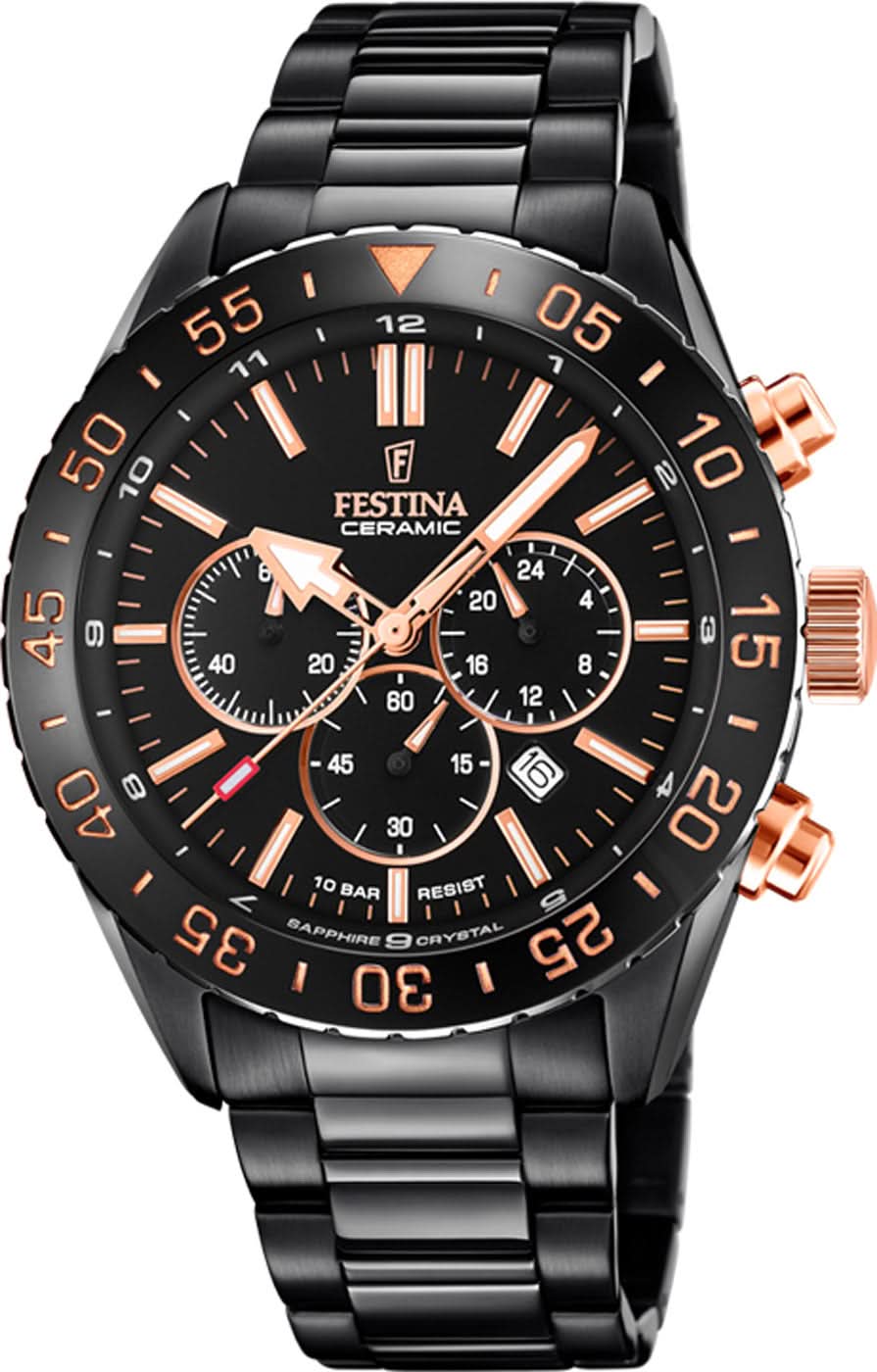 Festina Ceramic F20577/1 Men's Watch • Ceramic • Sapphire Crystal