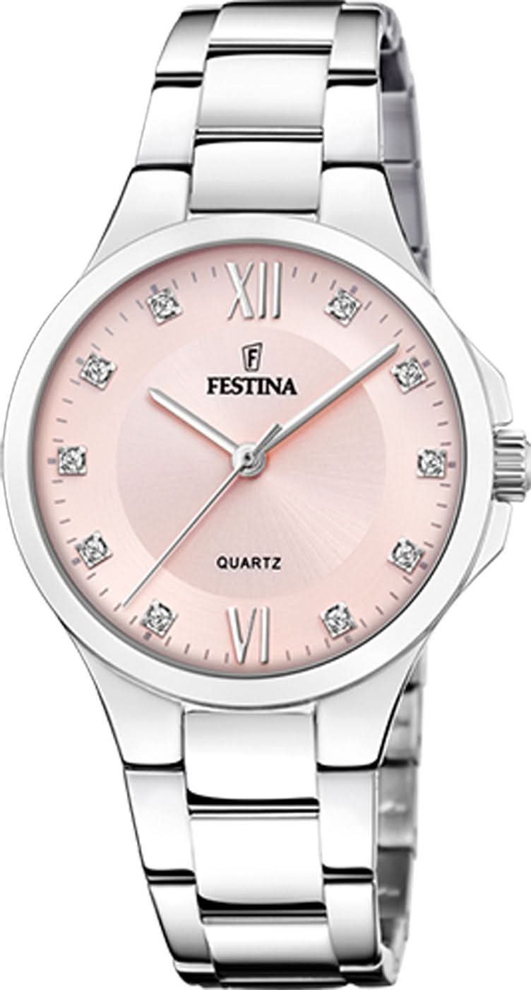 Festina Mademoiselle F20582/2 Women's Watch • Pink Dial • Stainless Steel