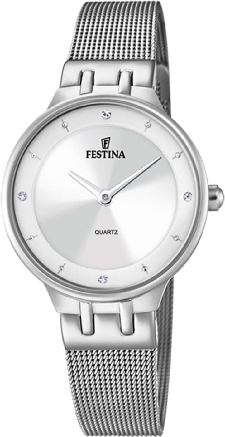 Festina Mademoiselle F20597/1 Women's Watch • Stainless Steel • Swarovski Crystals