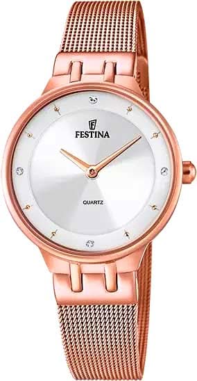 Festina Mademoiselle F20599/1 Women's Watch • Rose Gold Finish • Milanese Bracelet