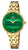 Festina Mademoiselle F20601/B Women's Watch • Green Dial • Gold-Tone Finish