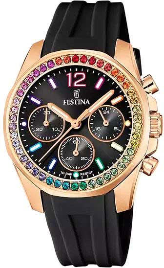 Festina Rainbow F20611/1 Women's Watch • Chronograph • Stainless Steel