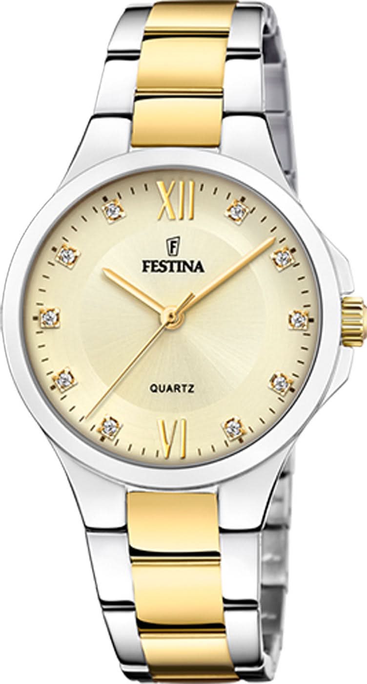 Festina Mademoiselle F20618/1 Women's Watch • Elegant Bicolor Design • Sparkling Crystals