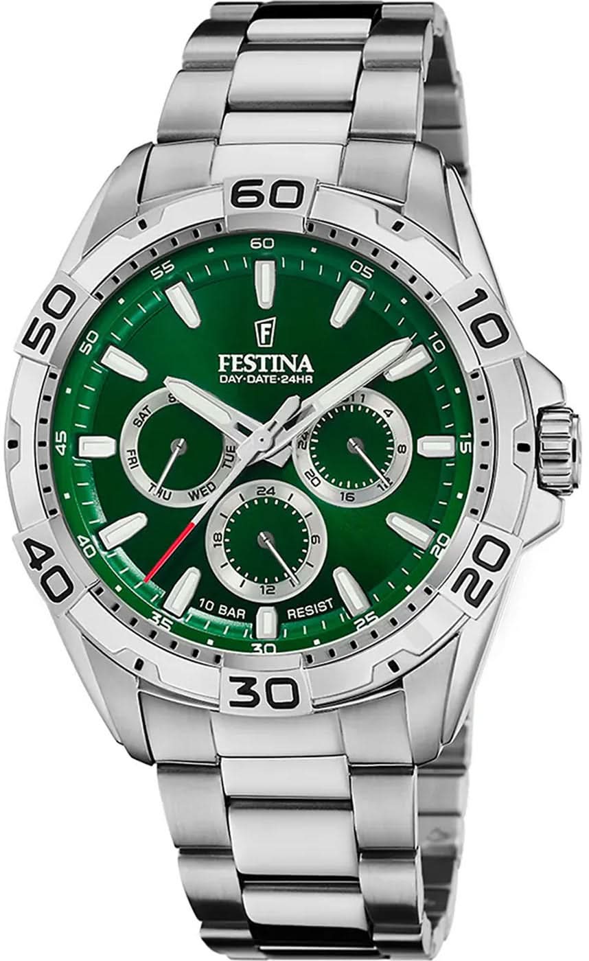 Festina Multifunction F20623/3 Men's Watch • Sporty Design • Stainless Steel