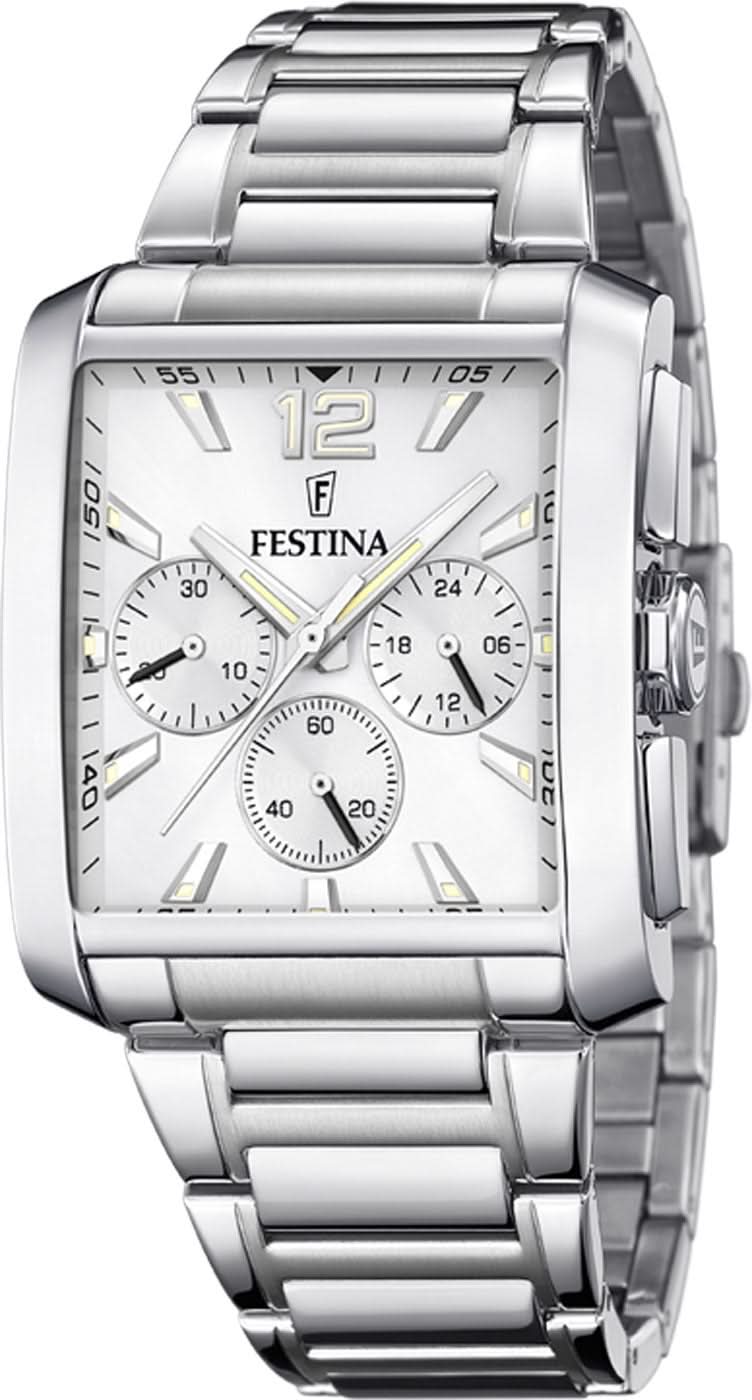 Festina On the Square F20635/1 Men's Watch • Striking Design • Stainless Steel