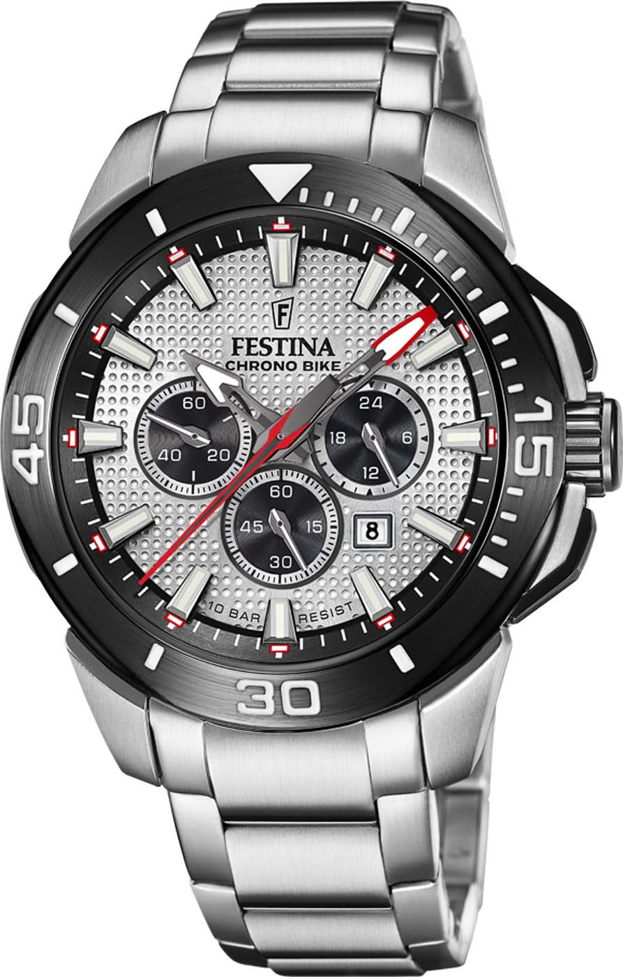 Festina Chrono Bike F20641/1 Men's Watch • Sporty Chronograph Design • High-Quality Stainless Steel