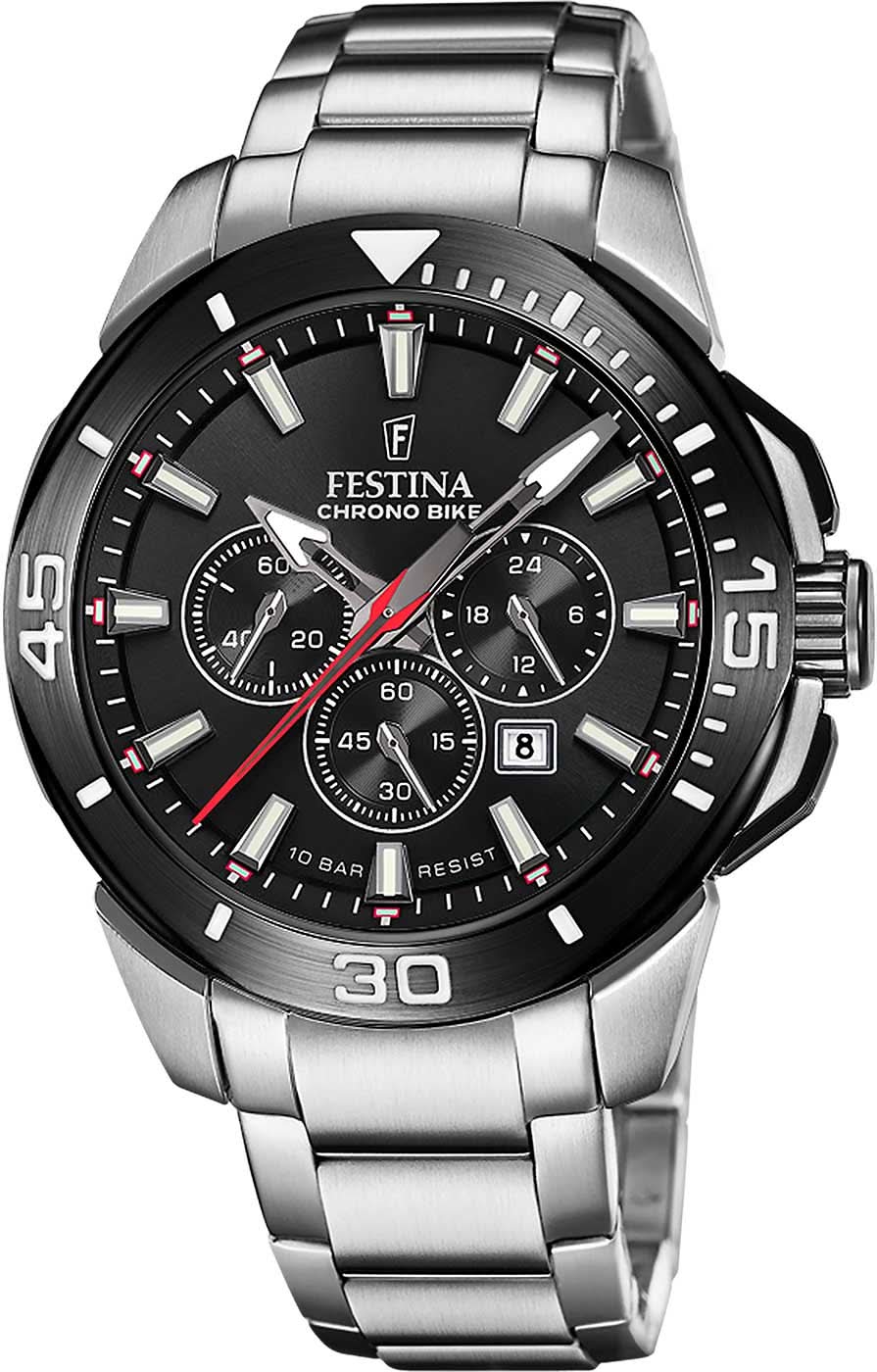 Festina Chrono Bike F20641/1 Men's Watch • Stainless Steel • 10 ATM