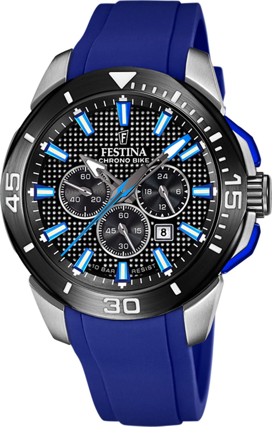 Festina Chrono Bike F20642/1 Men's Watch • Sport Chronograph • Blue Strap