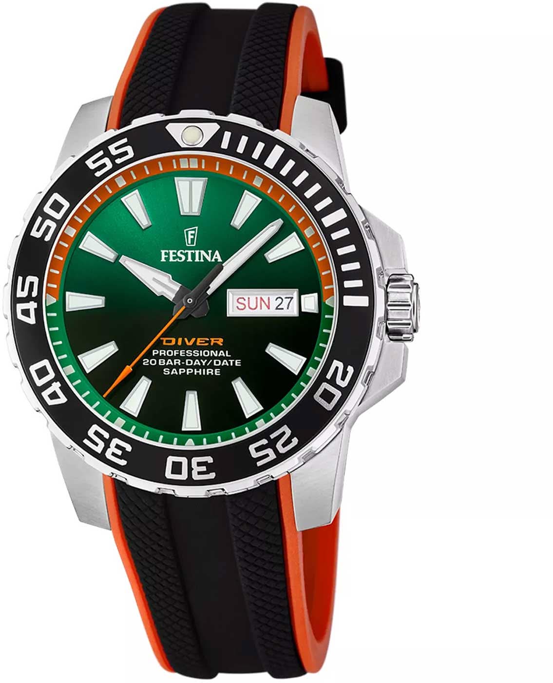 Festina Originals F20662/2 Men's Watch • Sapphire Crystal • 20 ATM