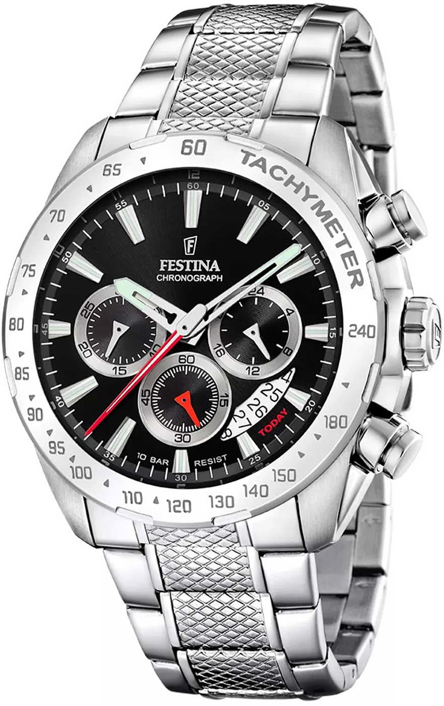 Festina Timeless Chronograph F20668/4 Men's Watch • Stainless Steel • 10 ATM