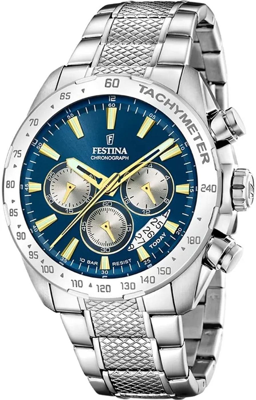 Festina Timeless Chronograph F20668/5 Men's Watch • Sporty Chronograph Design • Reliable Quartz Movement