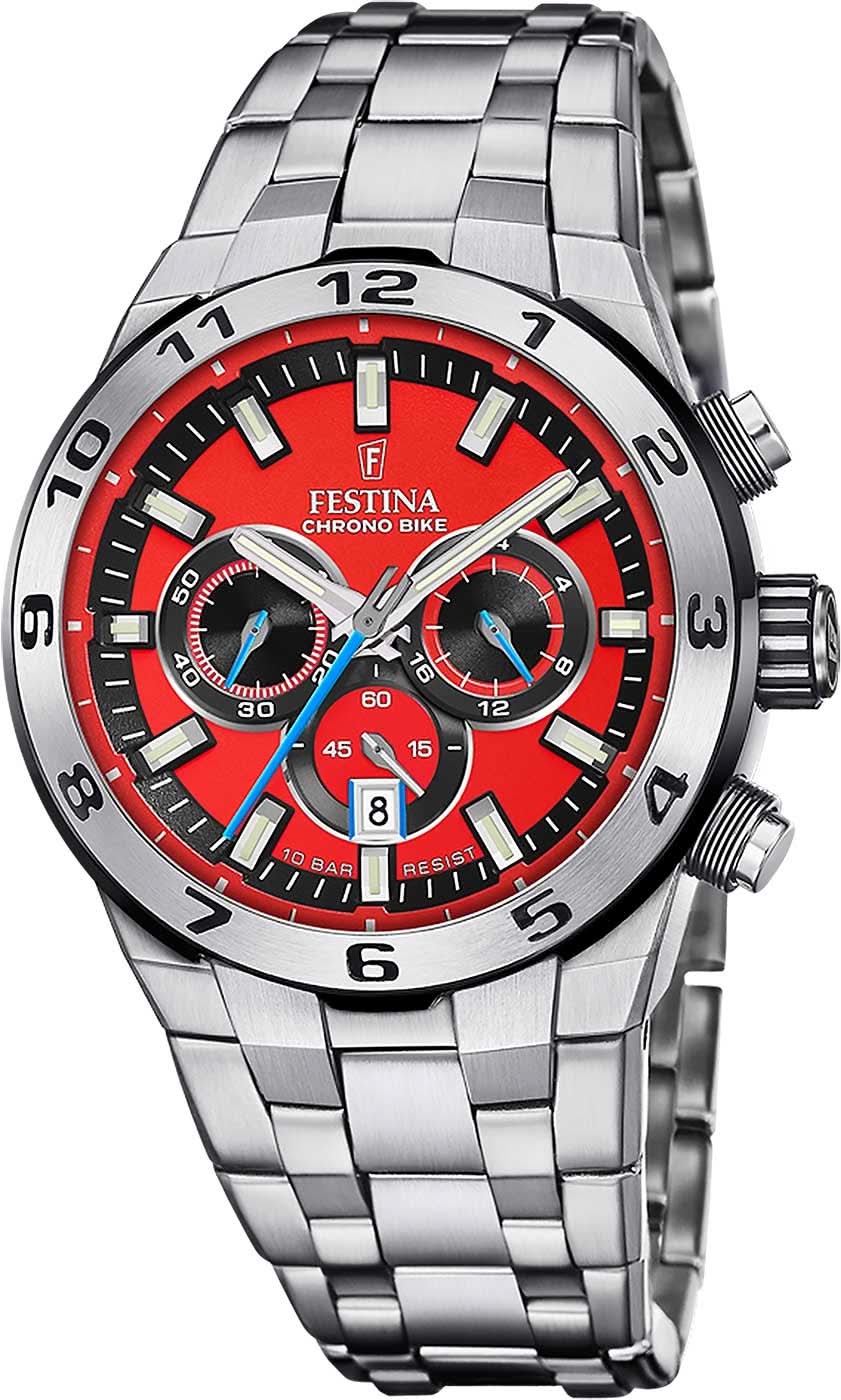 Festina F20670/5 Chrono Bike Men's Watch • Stainless Steel • 10 bar
